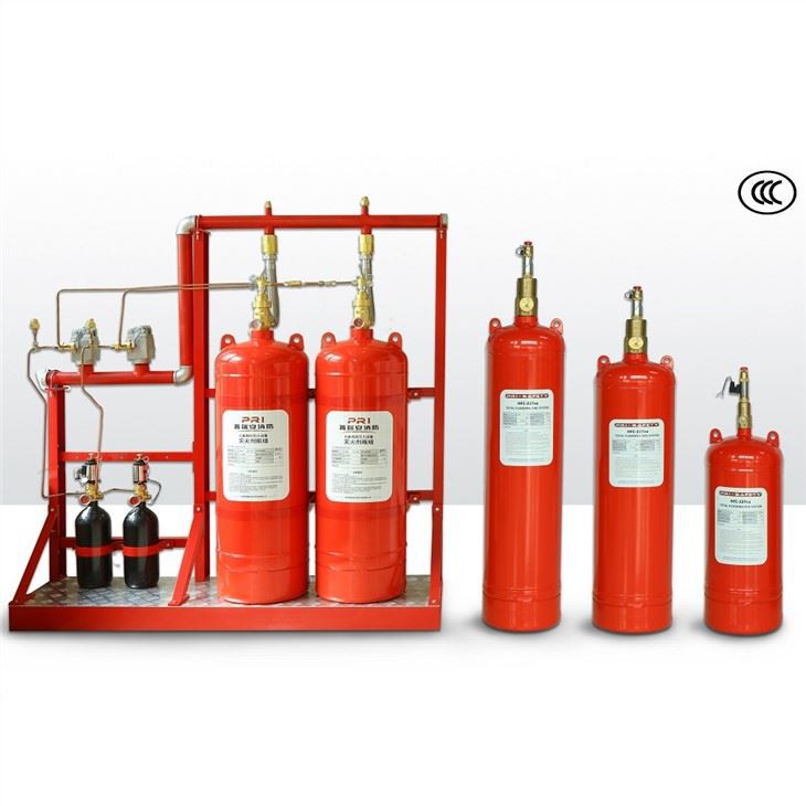 Sistema de extinción de incendios de inundación total de 180L FM200 para sala de generadores